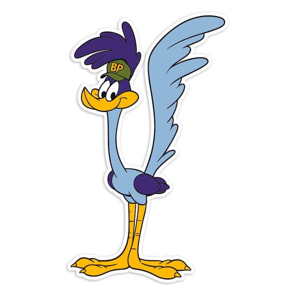 Aufkleber: Road Runner BP Mütze