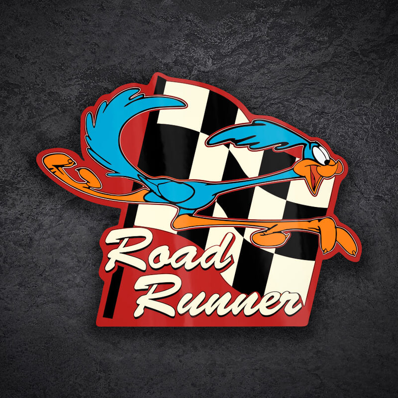 Aufkleber: Road Runner Flagge Klassik