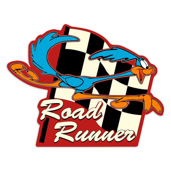 Aufkleber: Road Runner Flagge Klassik