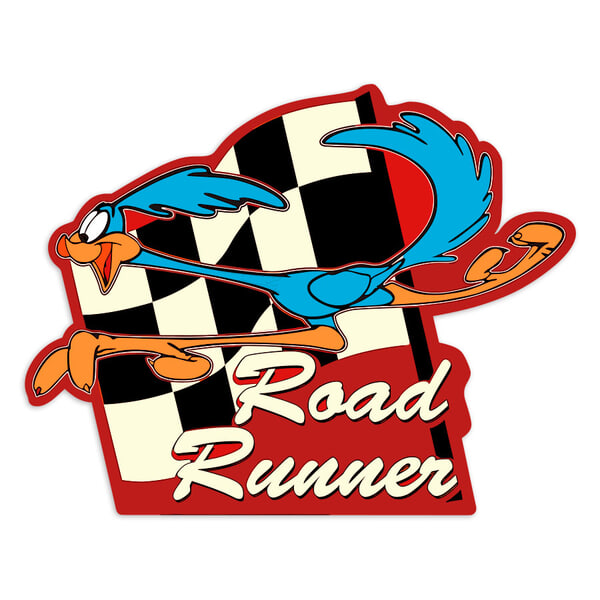 Aufkleber: Road Runner Flagge Links