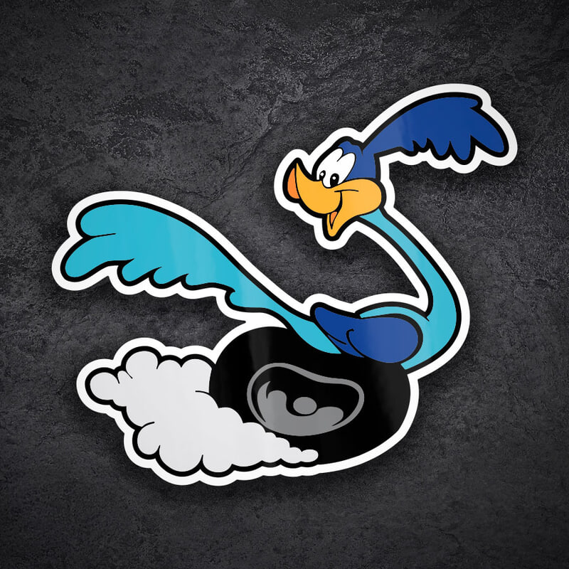 Aufkleber: Road Runner Schnelles Rad