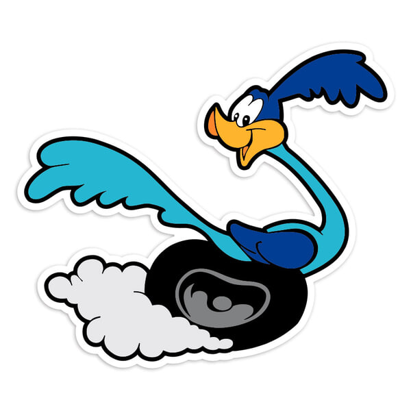 Aufkleber: Road Runner Schnelles Rad
