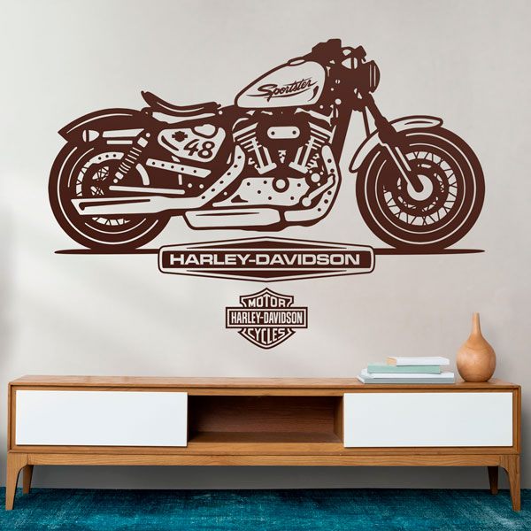 Wandtattoos: Harley Davidson Sportster