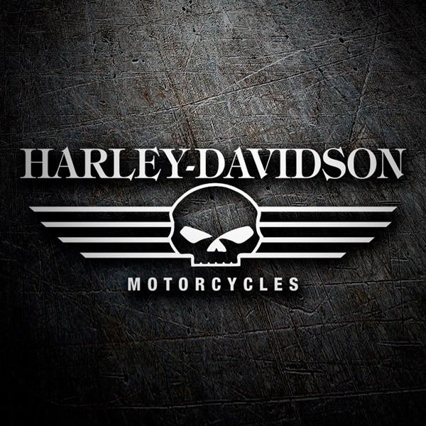 Aufkleber: Harley Davidson Schädel Motorcycles