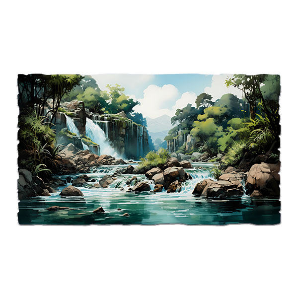 Wandtattoos: Dschungel-Wasserfall
