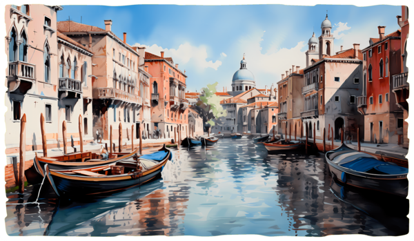 Wandtattoos: Kanal von Venedig