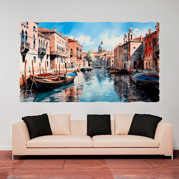 Wandtattoos: Kanal von Venedig