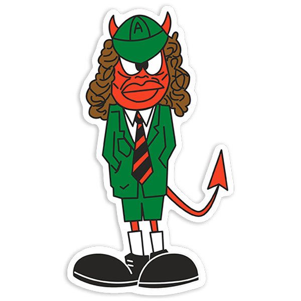 Aufkleber: Caricatura Angus Young