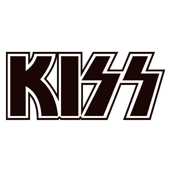 Aufkleber: Logo Kiss en Forma Angular