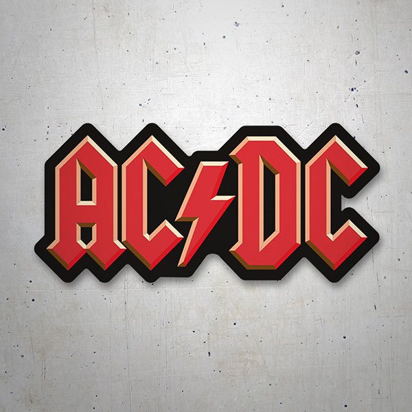 Aufkleber: Logotipo AC/DC mit Blitz