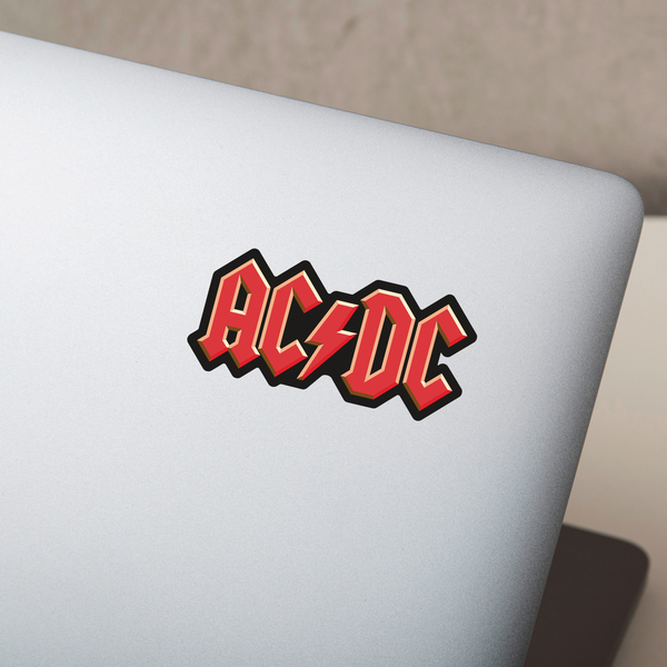 Aufkleber: Logotipo AC/DC mit Blitz