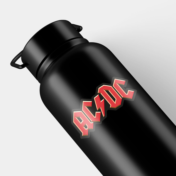 Aufkleber: Logotipo AC/DC mit Blitz