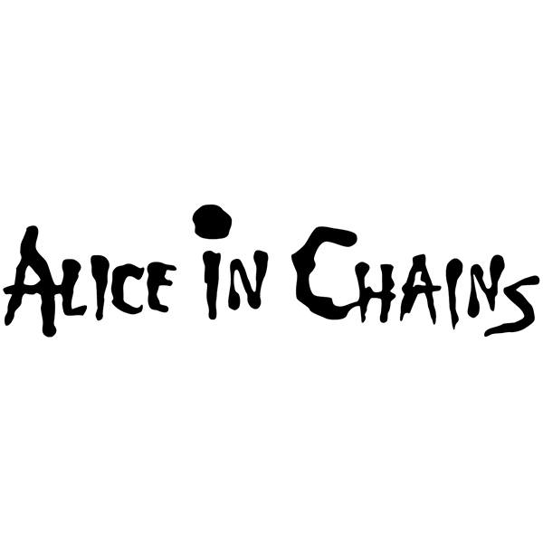 Aufkleber: Alice in Chains im Rockstil
