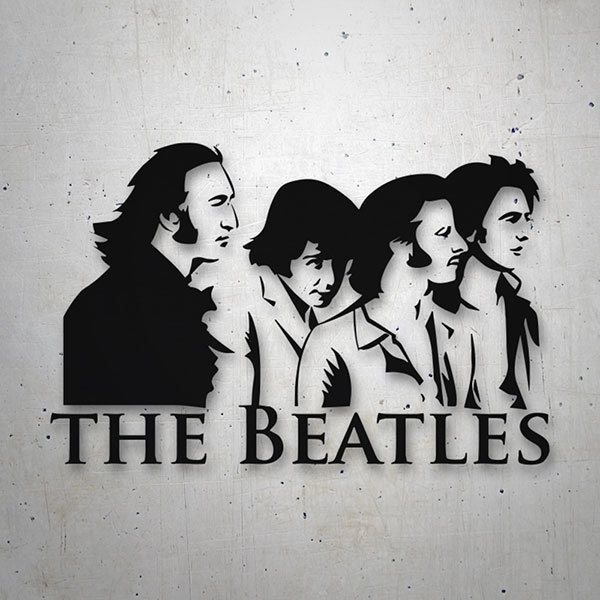 Aufkleber: Silhouette de Cuatro Miembros de The Beatles
