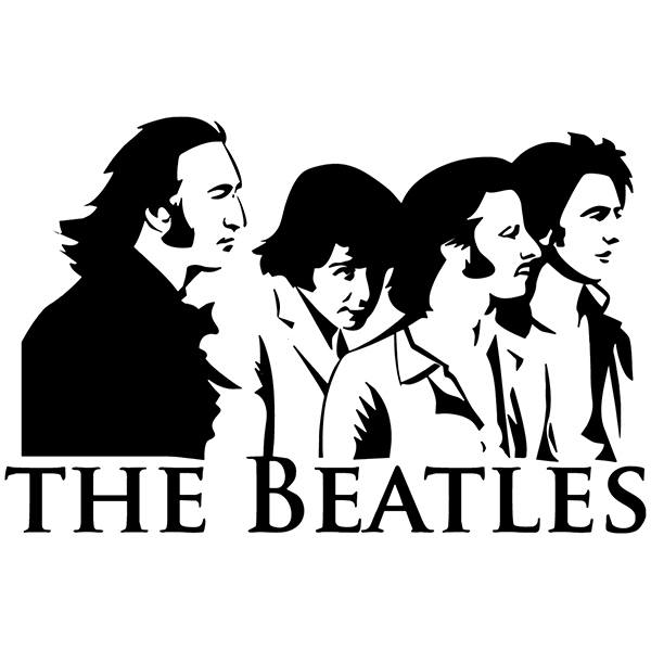 Aufkleber: Silhouette de Cuatro Miembros de The Beatles