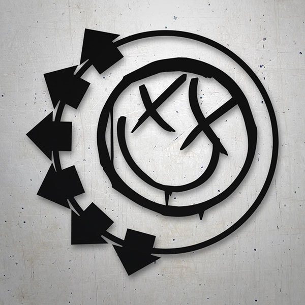 Aufkleber: Blink 182 Logo mit Smiley