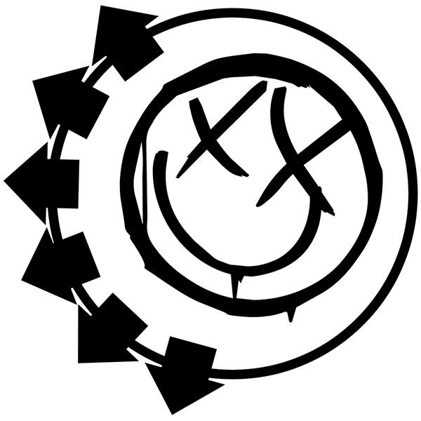 Aufkleber: Blink 182 Logo mit Smiley