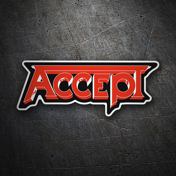 Aufkleber: Accept en Letras Angulares