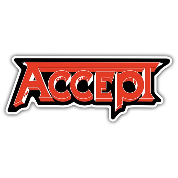 Aufkleber: Accept en Letras Angulares