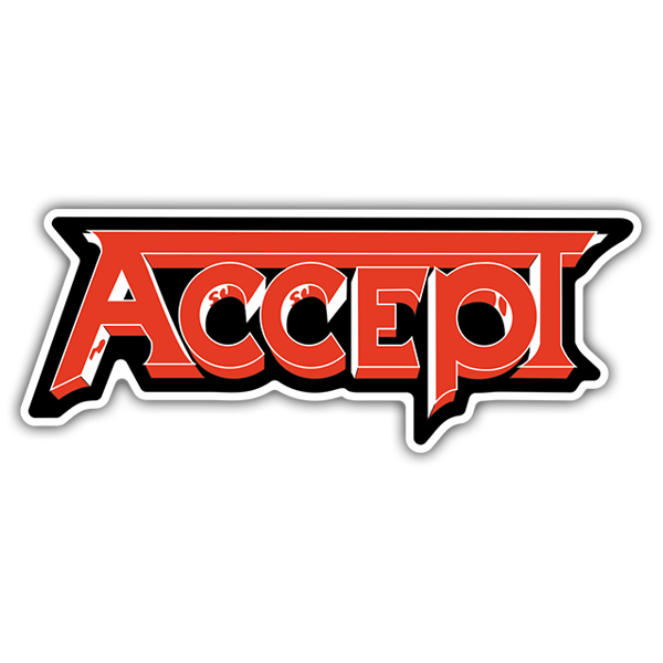 Aufkleber: Accept en Letras Angulares