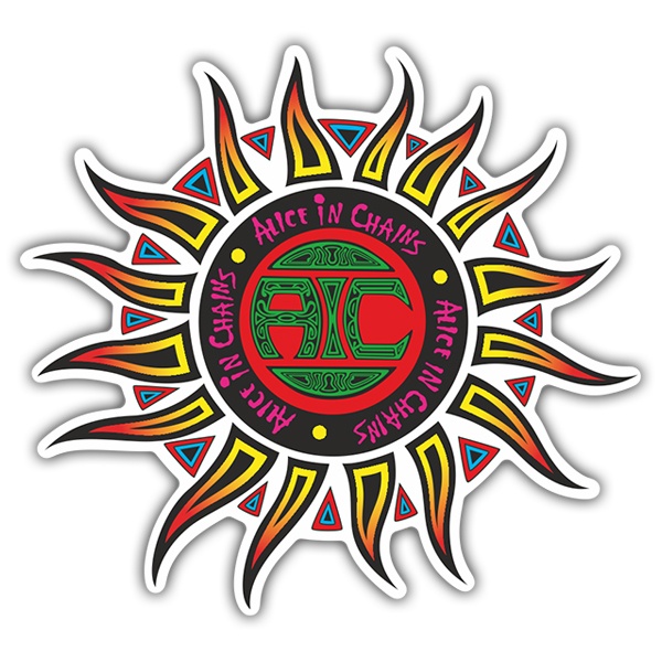 Aufkleber: Alice In Chains Logo mit Strahlen