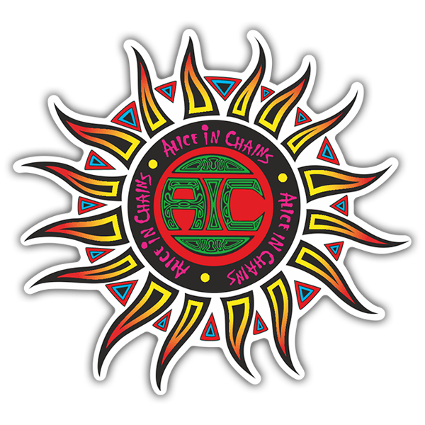 Aufkleber: Alice In Chains Logo mit Strahlen