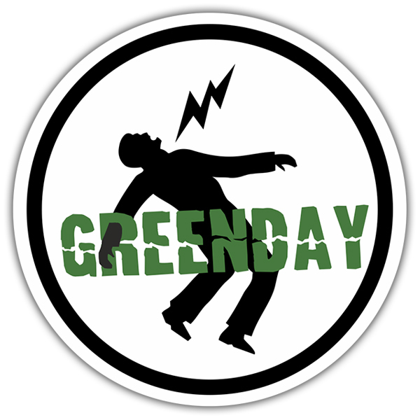 Aufkleber: Silhouette von fallender Person mit GREENDAY