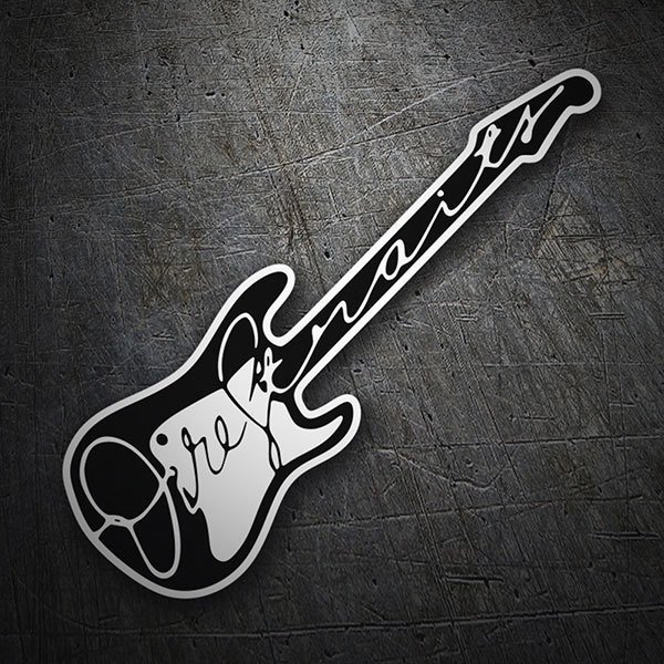 Aufkleber: Dire Straits Gitarre 1