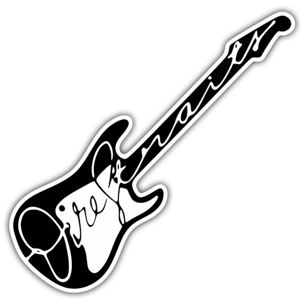 Aufkleber: Dire Straits Gitarre