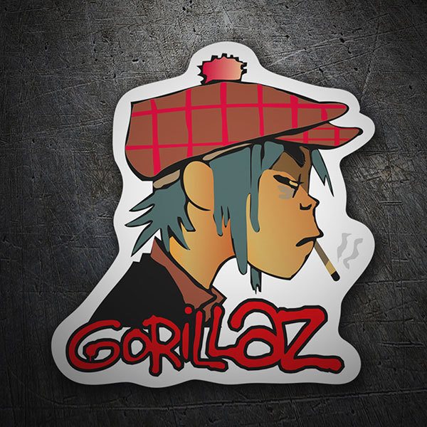 Aufkleber: Gorillaz 2-D Baskenmütze