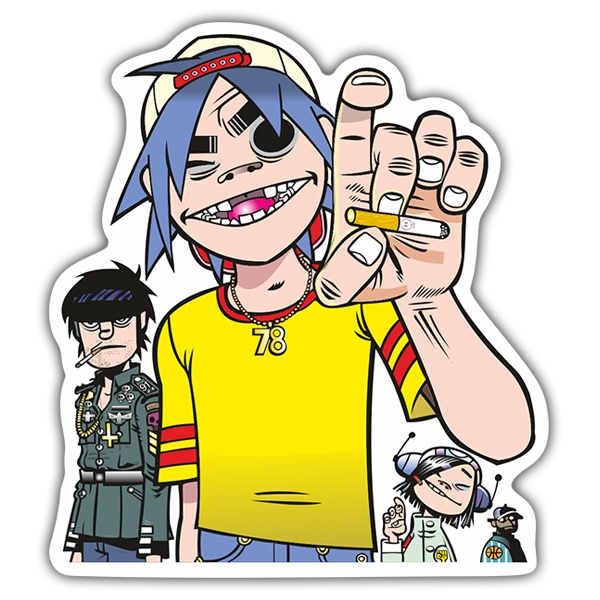 Aufkleber: Gorillaz Provozieren