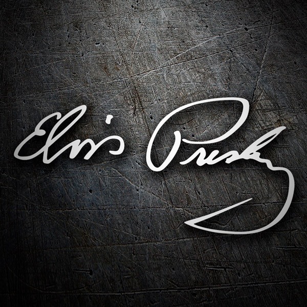 Aufkleber: Elvis Presley Autogramm in eleganter Kalligrafie