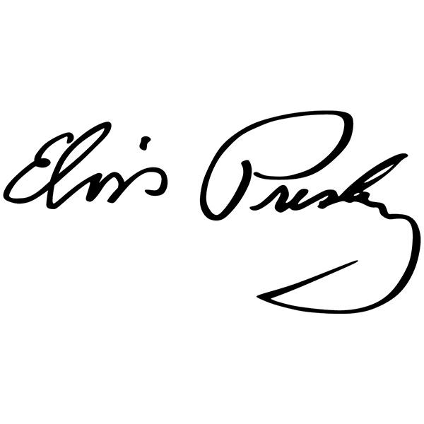 Aufkleber: Elvis Presley Autogramm in eleganter Kalligrafie