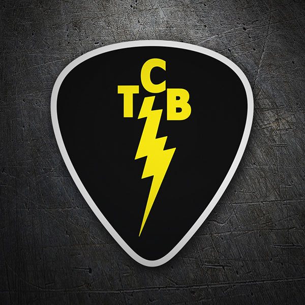 Aufkleber: Escudo TCB Elvis Band mit Blitz