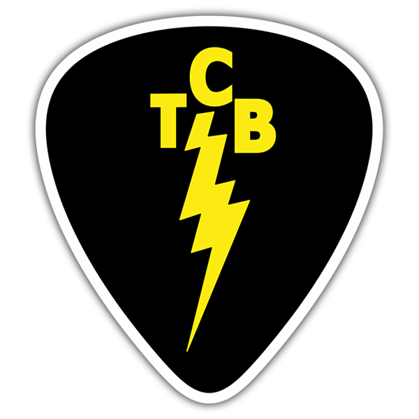 Aufkleber: Escudo TCB Elvis Band mit Blitz