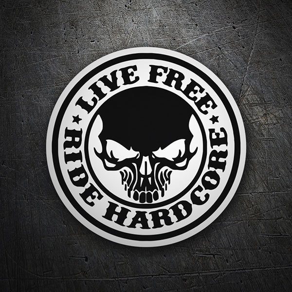 Aufkleber: Live Free Ride Hardcore 1