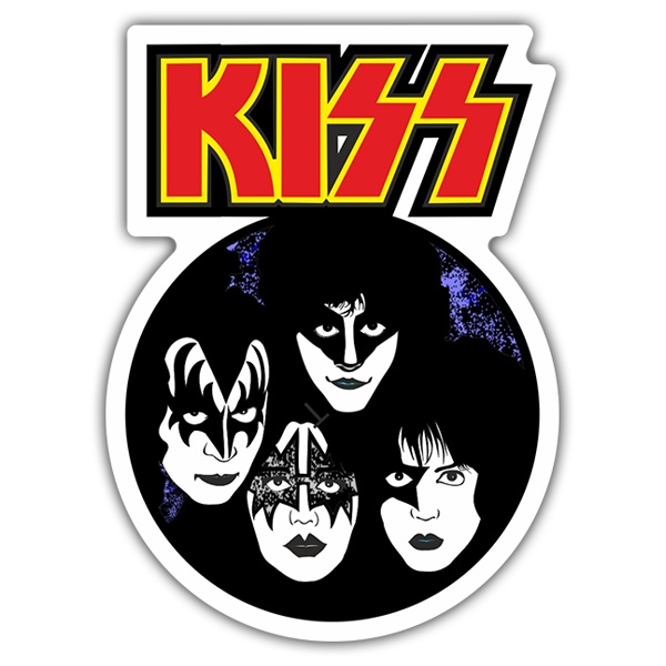 Aufkleber: Kiss Band