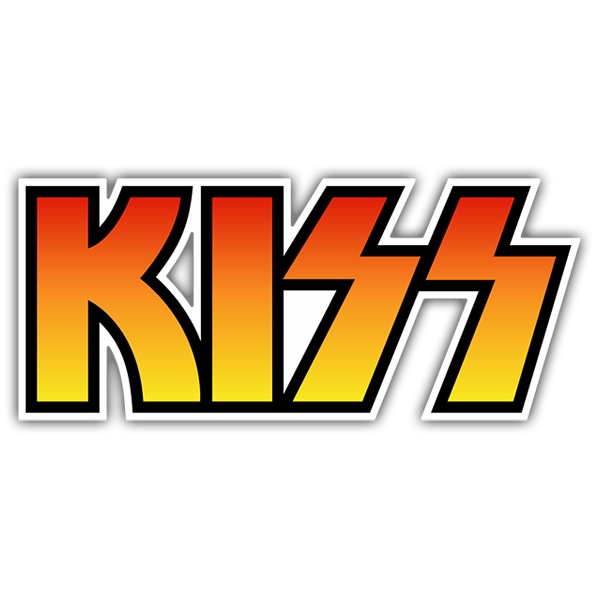Aufkleber: Kiss Logo Farbe