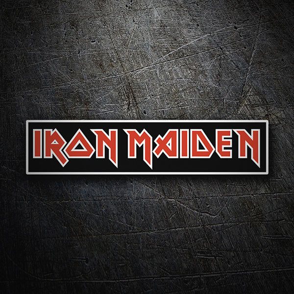 Aufkleber: Iron Maiden Rot