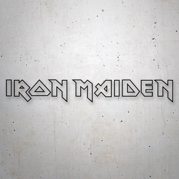 Aufkleber: Logo Iron Maiden in Flacher Schrift