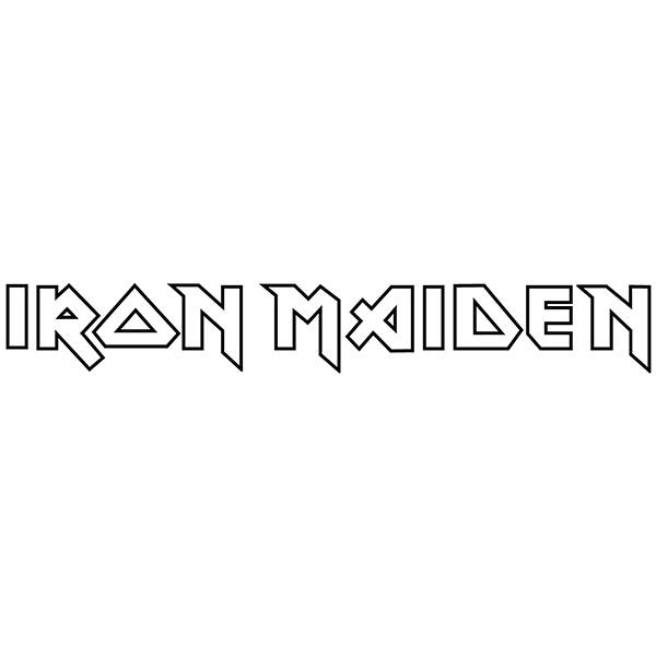Aufkleber: Logo Iron Maiden in Flacher Schrift