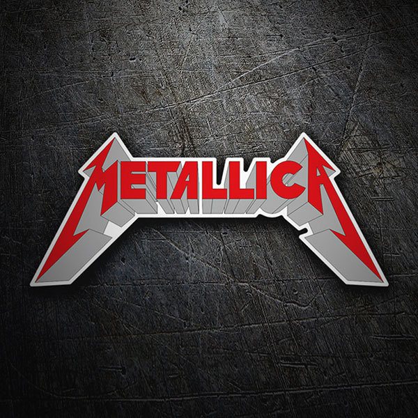 Aufkleber: Logotipo Metallica mit angularen Buchstaben