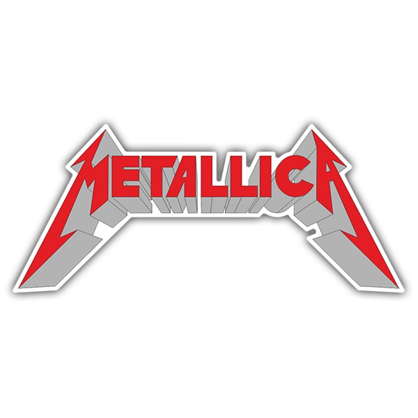 Aufkleber: Logotipo Metallica mit angularen Buchstaben