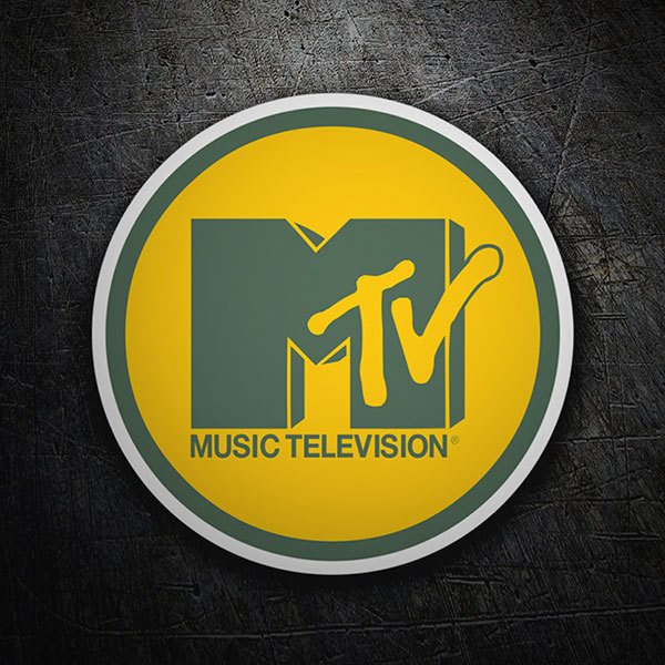 Aufkleber: MTV Gelb