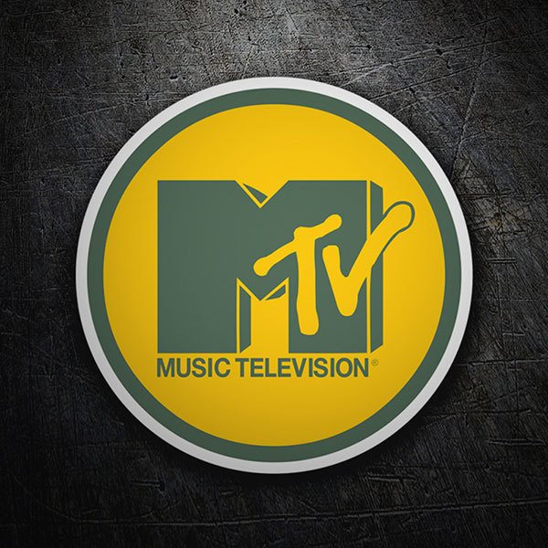 Aufkleber: MTV Gelb