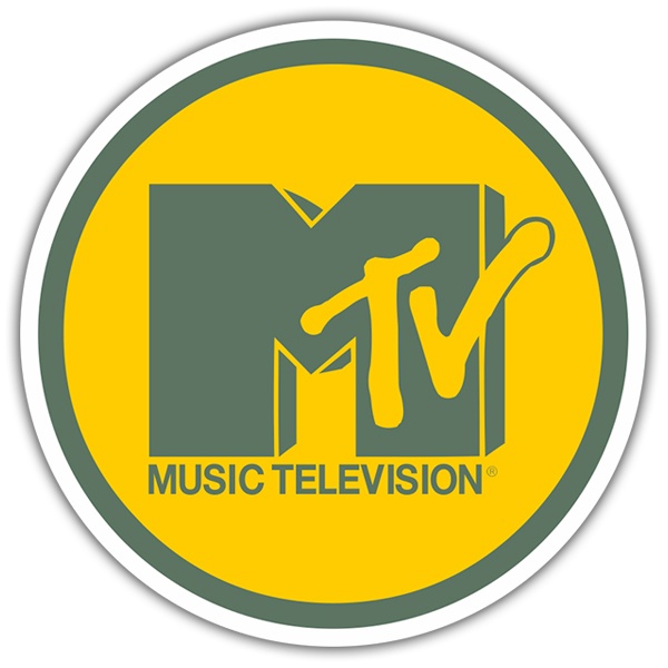 Aufkleber: MTV Gelb