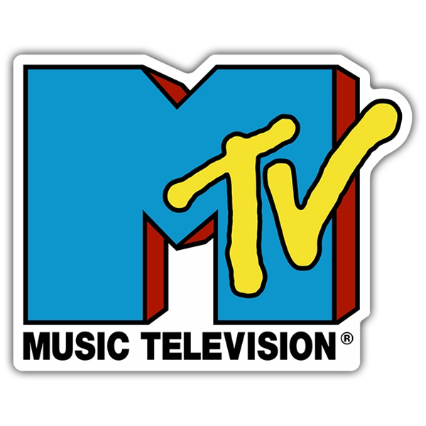 Aufkleber: MTV Blau