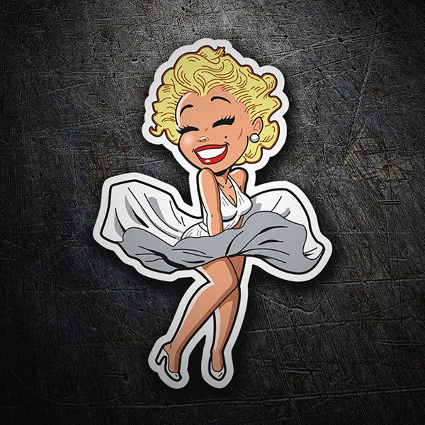 Aufkleber: Marilyn Monroe Cartoon