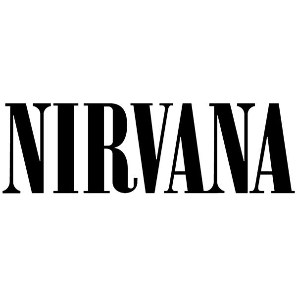 Aufkleber: Logo Nirvana mit fettem Text