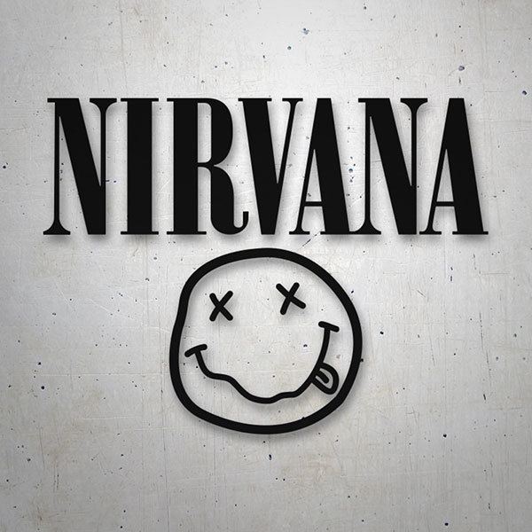 Aufkleber: Nirvana un Smiley Säufer